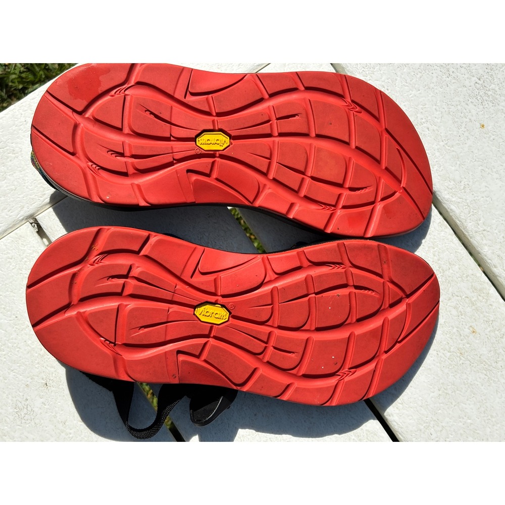 Chaco Z2 Cloud Sandals Womens Multi Color Rainbow Strappy Vibram Red Sole Hiking - Picture 4 of 5